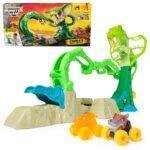 Monster Jam Mini Jams, Cobra’s Crazy Escape Playset with 2 Monster Trucks