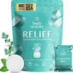 Body Restore Shower Steamers Aromatherapy 15 Pack - Christmas Stocking Stuffers for Men, Birthday Gifts for Women, White Elephant, Relaxation, Self Care - Eucalyptus