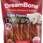 Dreambone Triple Flavor Twisties, 25 Count, Rawhide-Free Dog Chews Made with Real Beef, Pork & Chicken, 7.05 Ounce (Pack of 1)