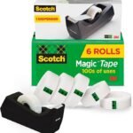 Scotch Magic Tape with Scotch Desktop Dispenser, 6 Rolls of 3/4