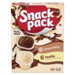 Snack Pack Chocolate and Vanilla Flavored Pudding Cups, 3.25 oz., 12-Count Family Pack