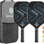 Pickleball Paddles Set of 2 USAPA Approved T700 Raw Carbon Fiber Pickleball Paddle, Friction Surface Pickleball Rackets with 4 Balls 1 Pickleball Bag, Pickle Ball Paddle Set for Men and Women