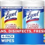 LYSOL Disinfecting Wipes, Cleaner, Lemon + Mango + Linen, 80 ct. (4 Pack)
